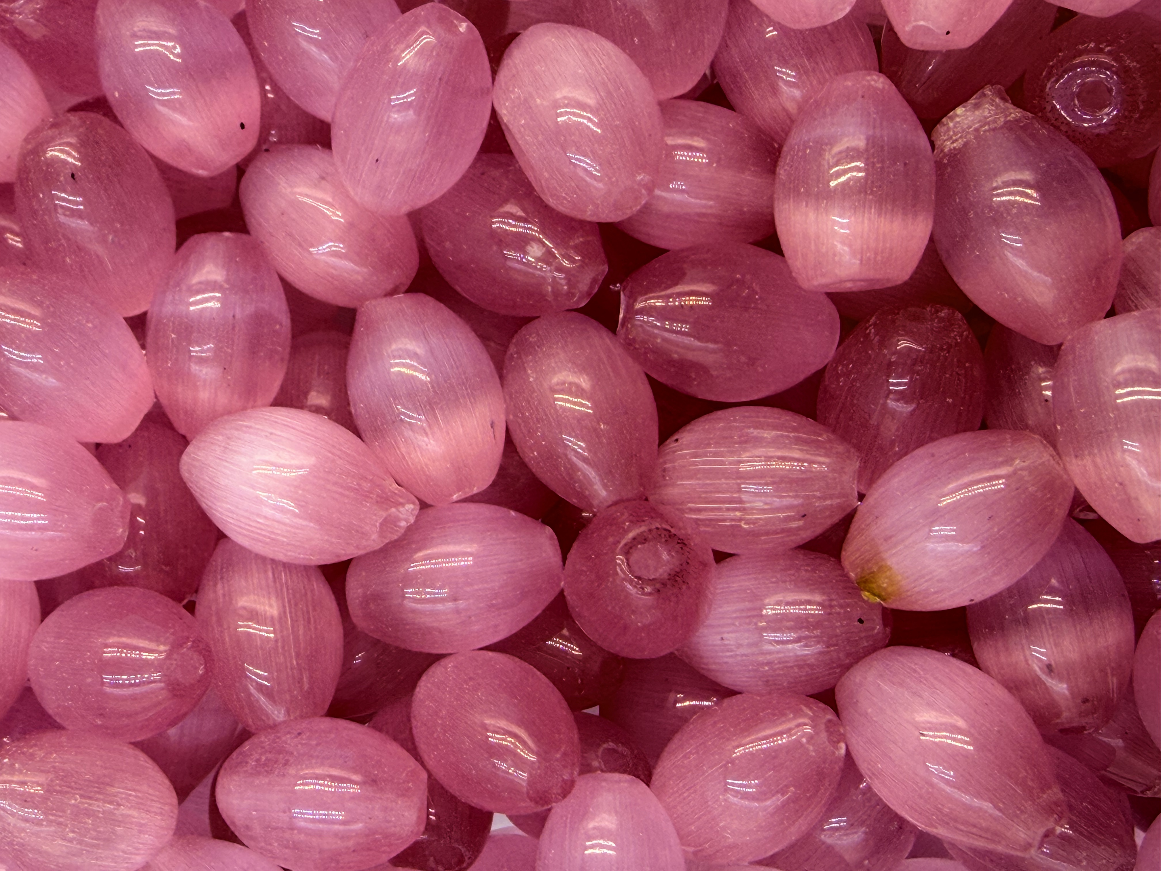 96.Strawberry Mist Cat's Eye Spheres