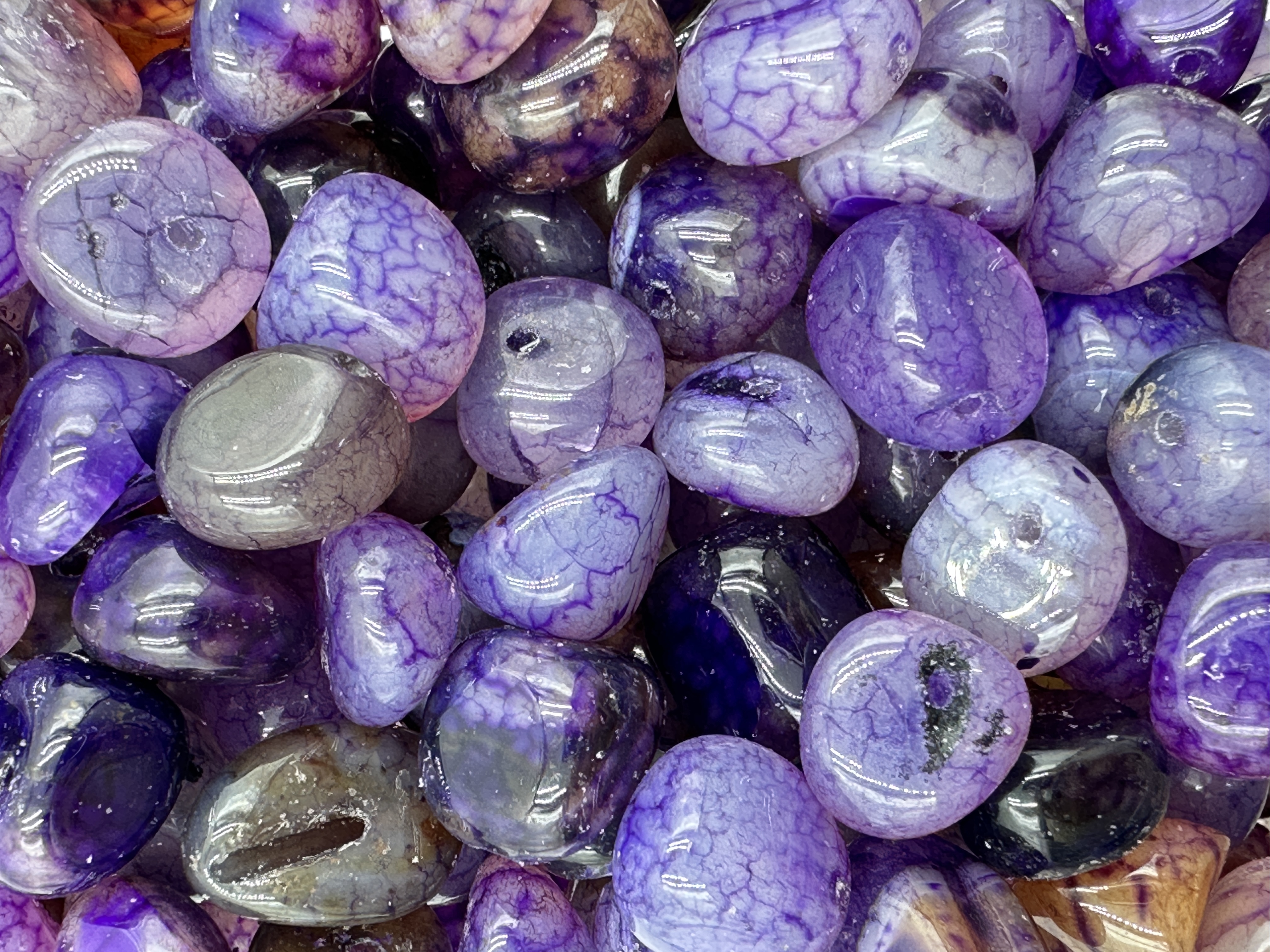 114.Purple Haze Lace Agate Nugget Shape