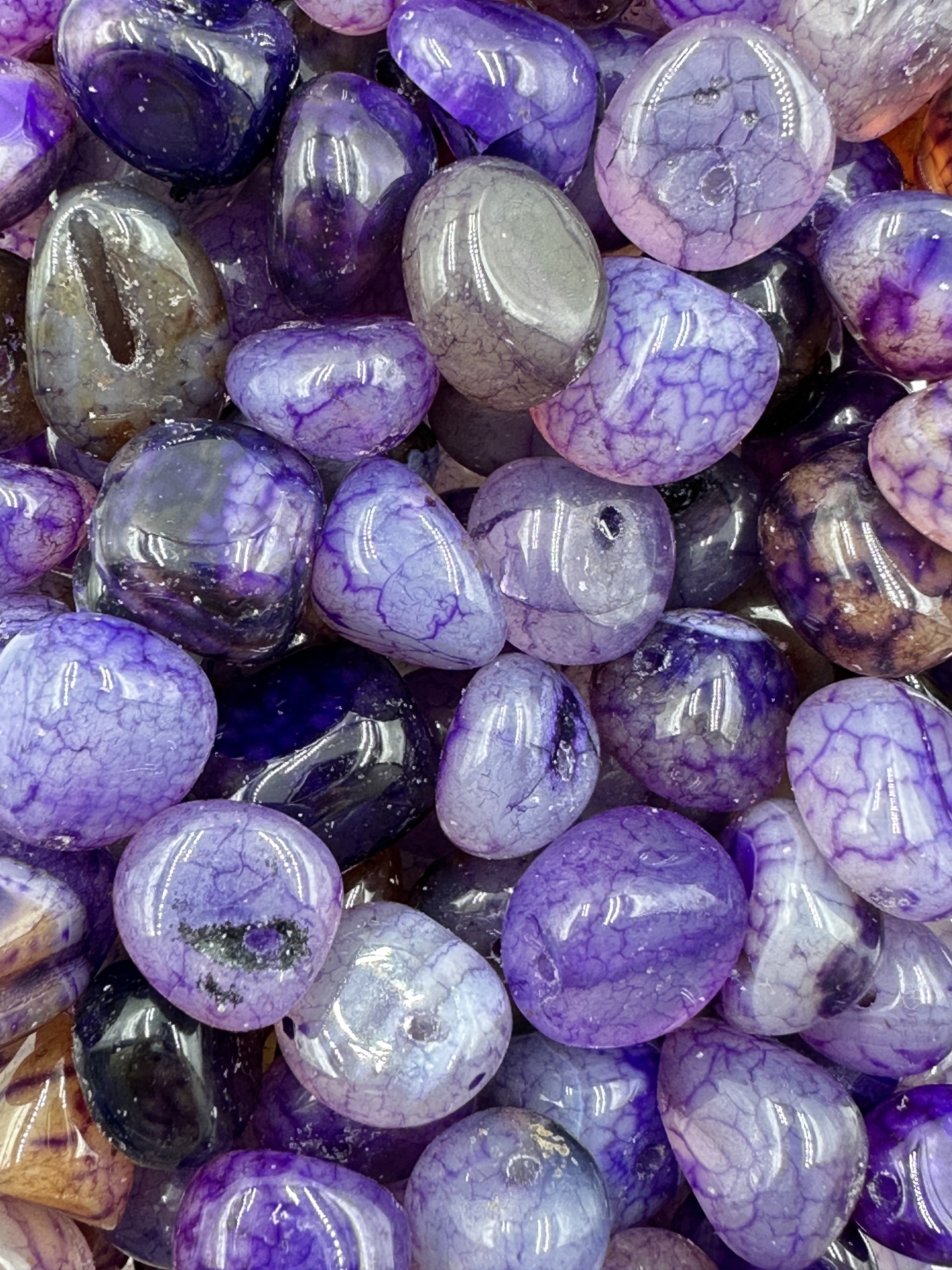 114.Purple Haze Lace Agate Nugget Shape