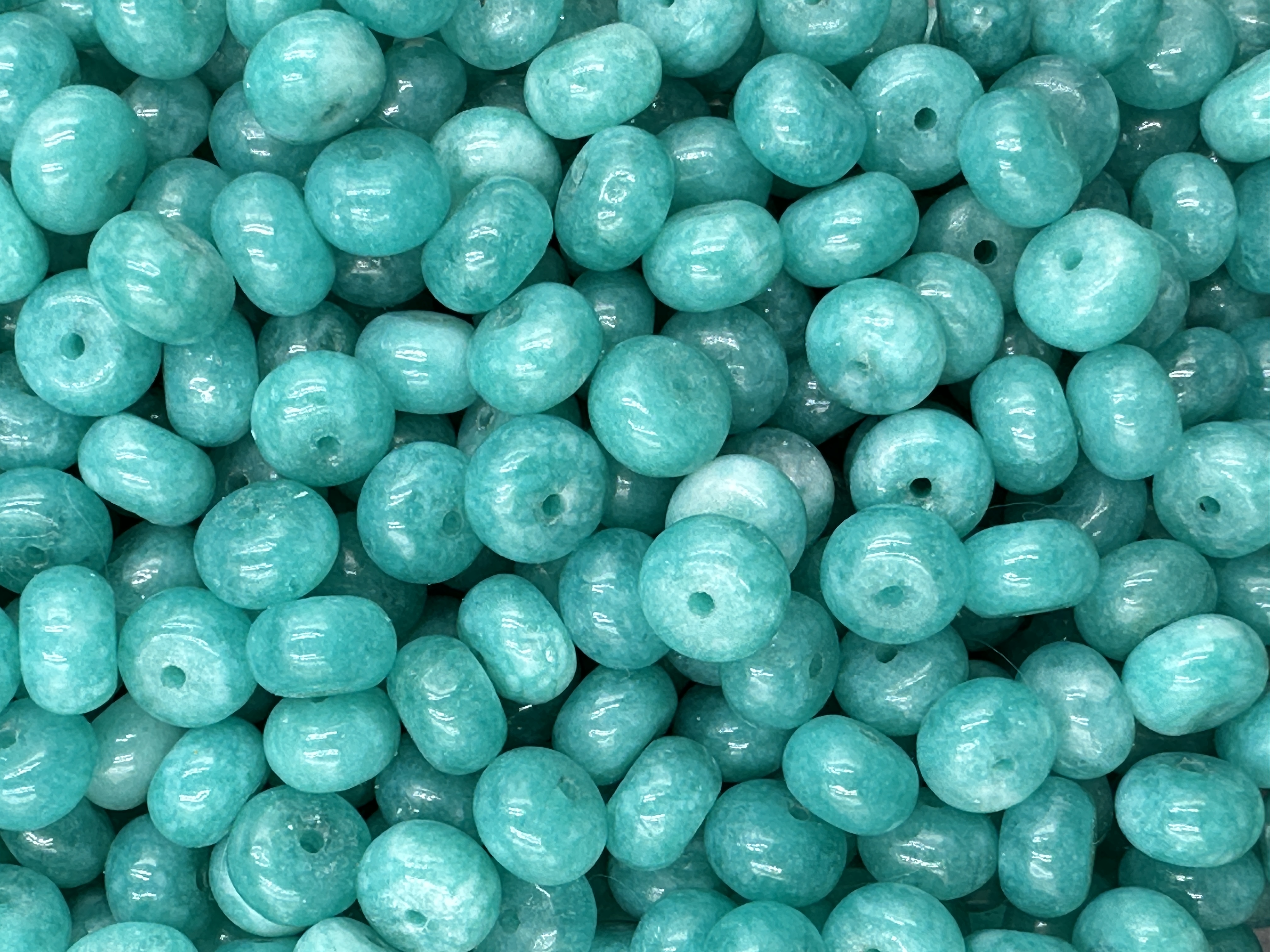 161.Tiffany Blue Ocean Jade Donut Shape