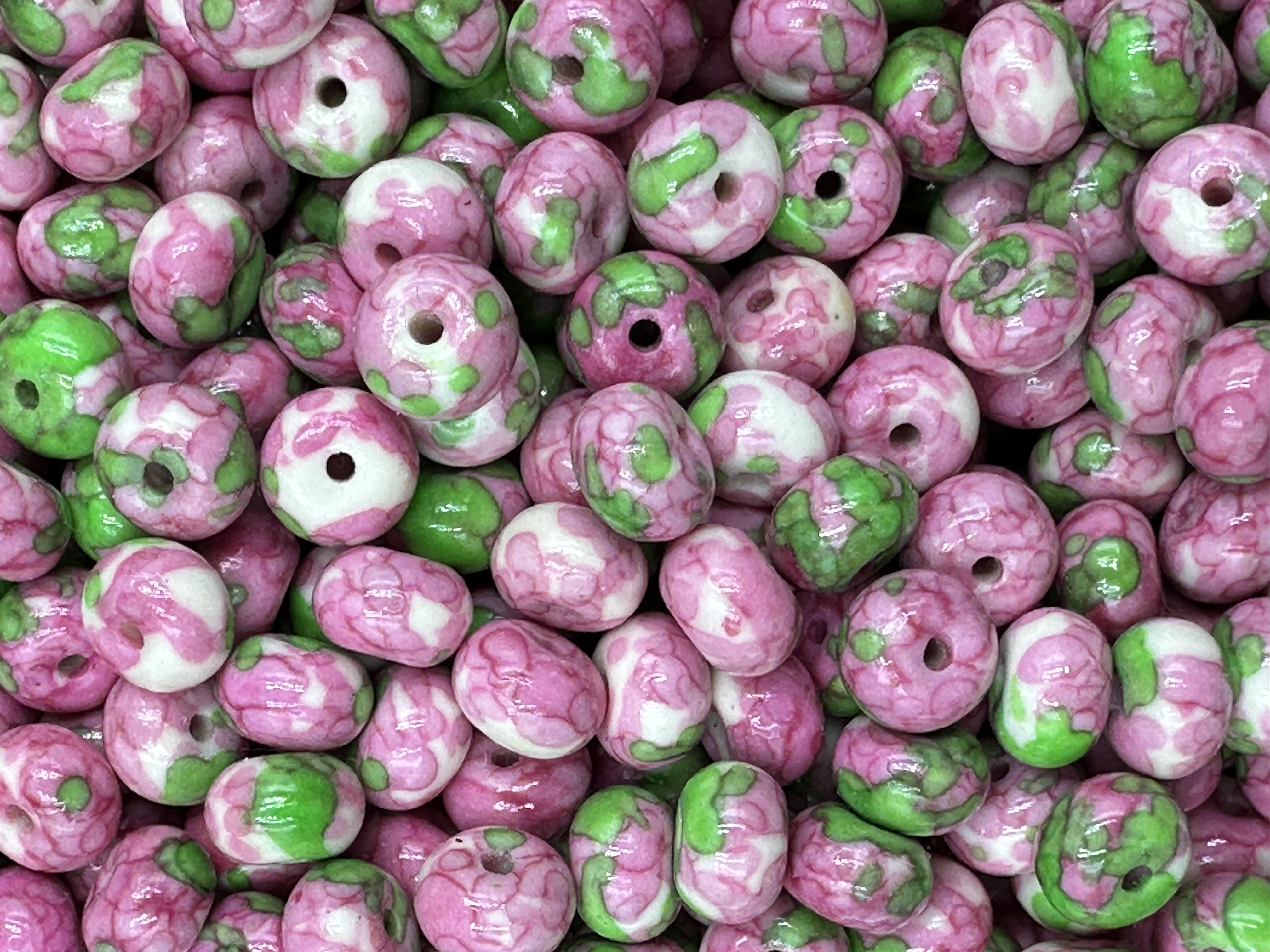 180.Spring Peach Jasper Donut Shape