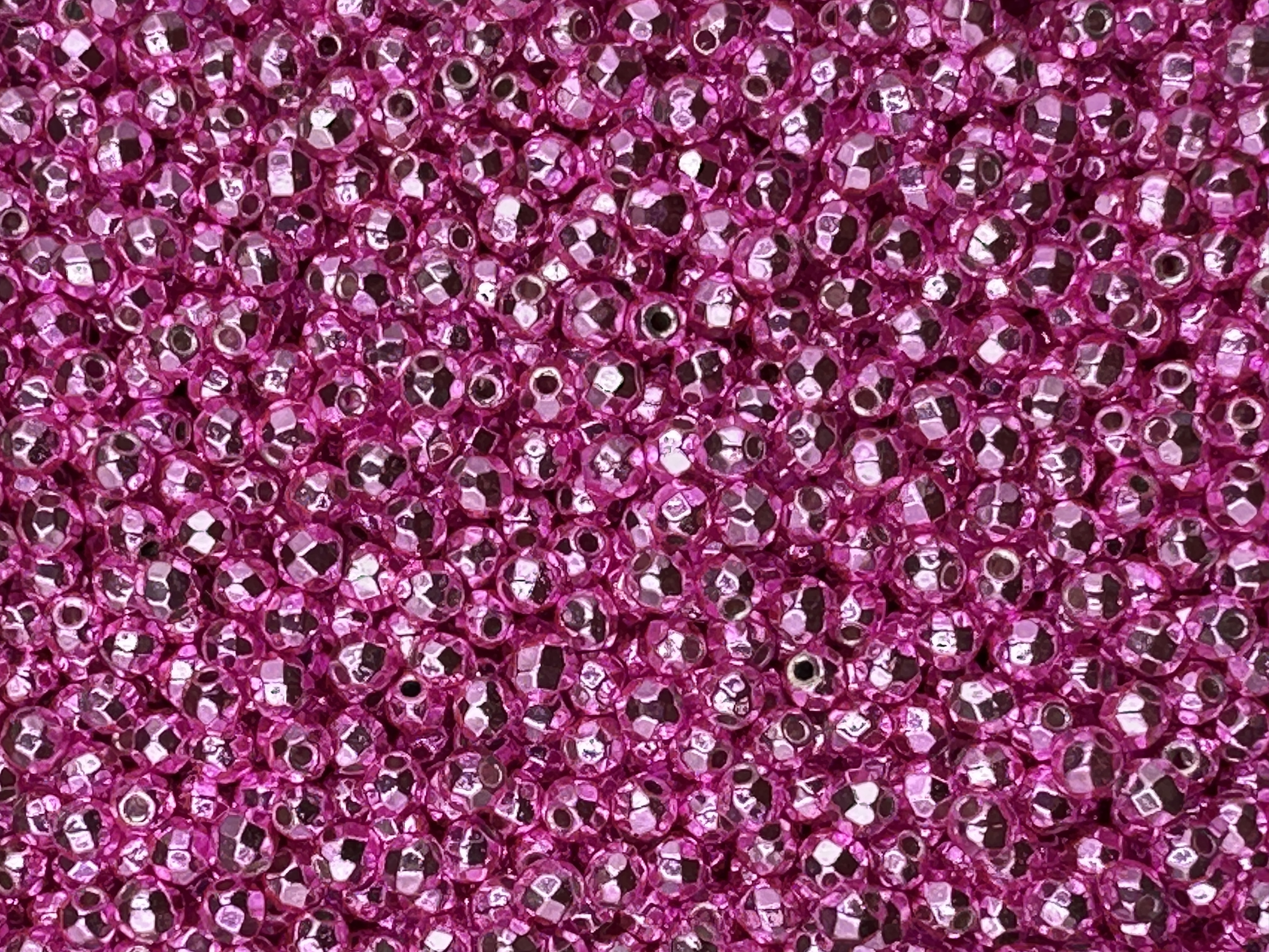 28.Barbie Pink Hematite Faceted