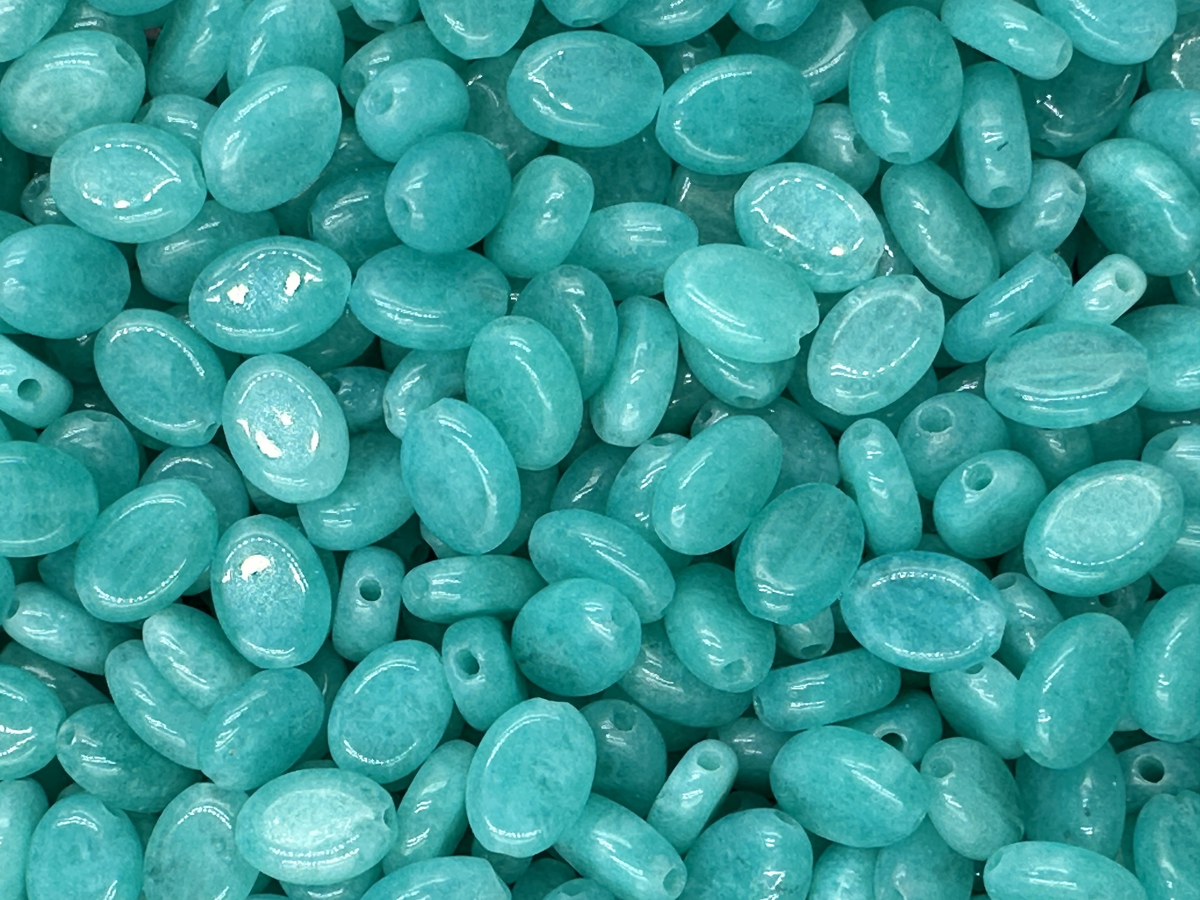 37.Tiffany Blue Ocean Jade Oval Shape
