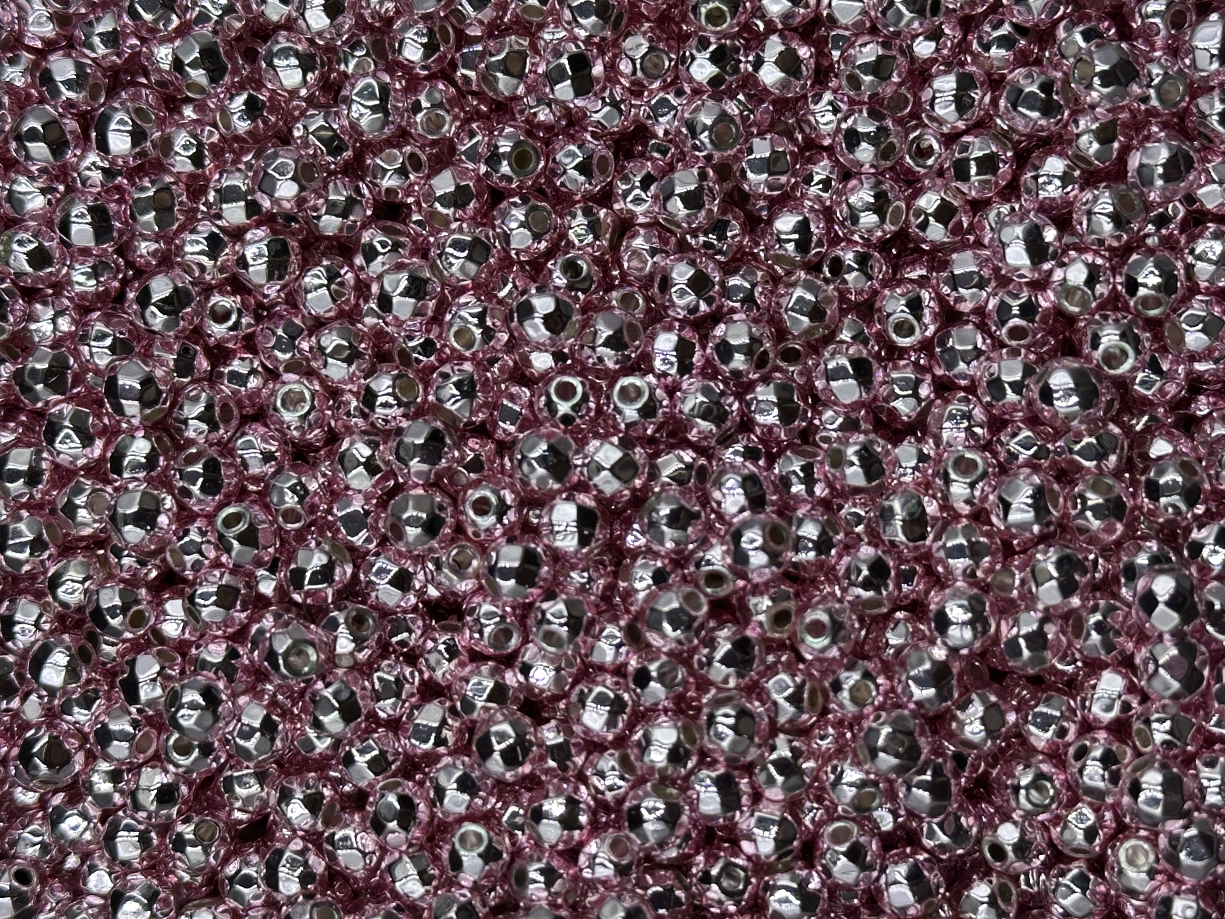38.Barbie Pink Hematite Faceted Shape