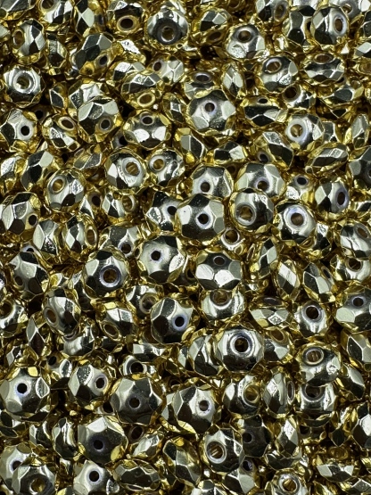 40.Golden Hematite Donut Faceted Shape