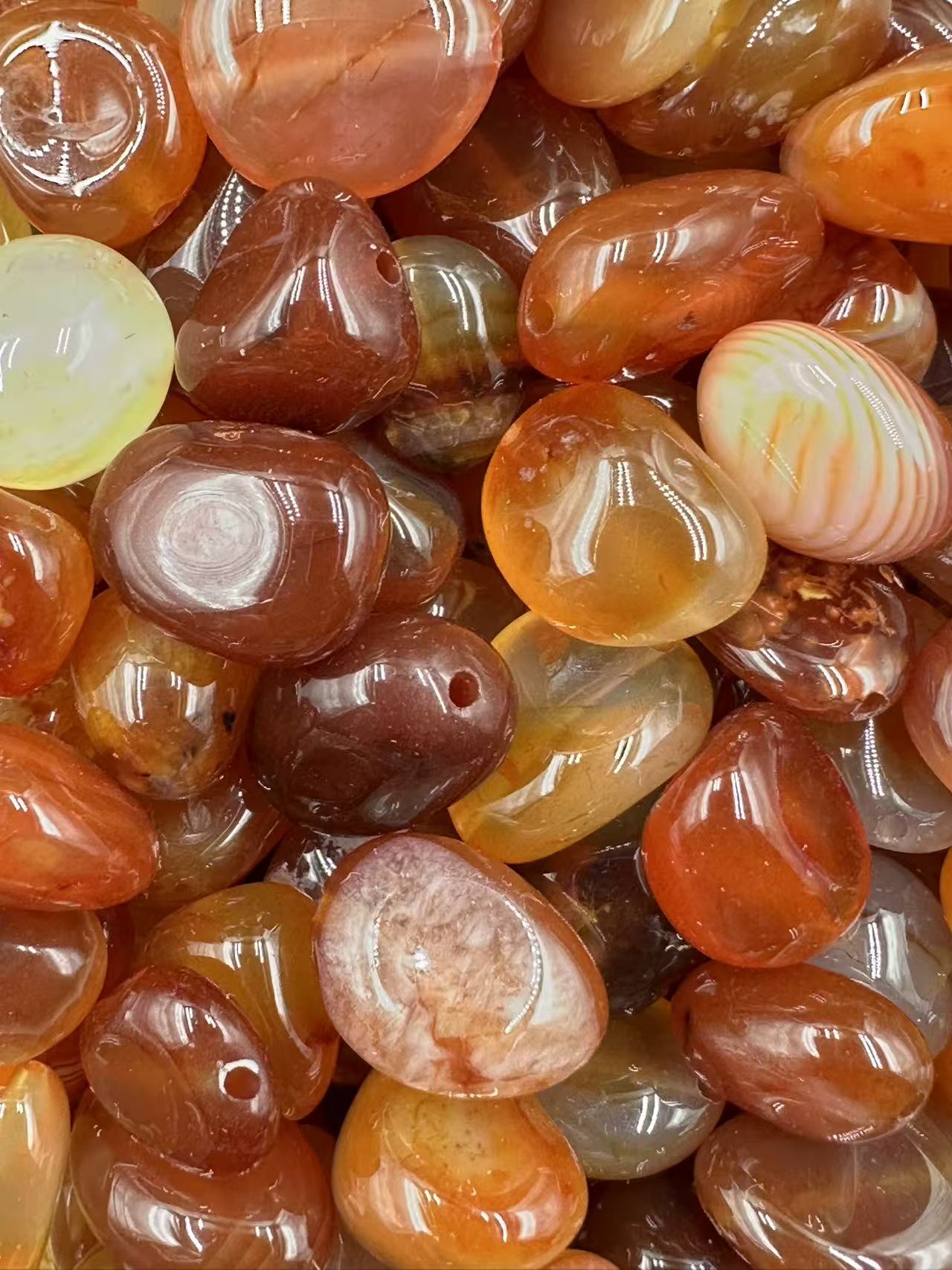 246.Sunset Lace Agate Nugget Shape