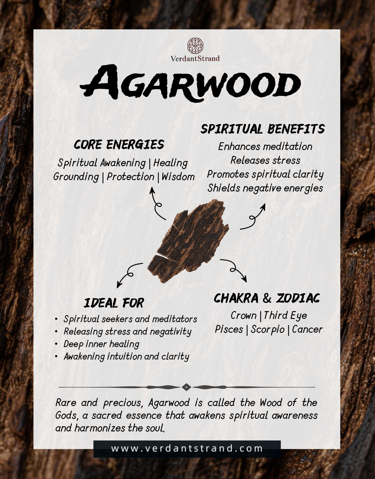 mobile-Agarwood known as the “Wood of the Gods,” carries deep spiritual energy. It enhances meditation, clears negativity, and supports healing and clarity.