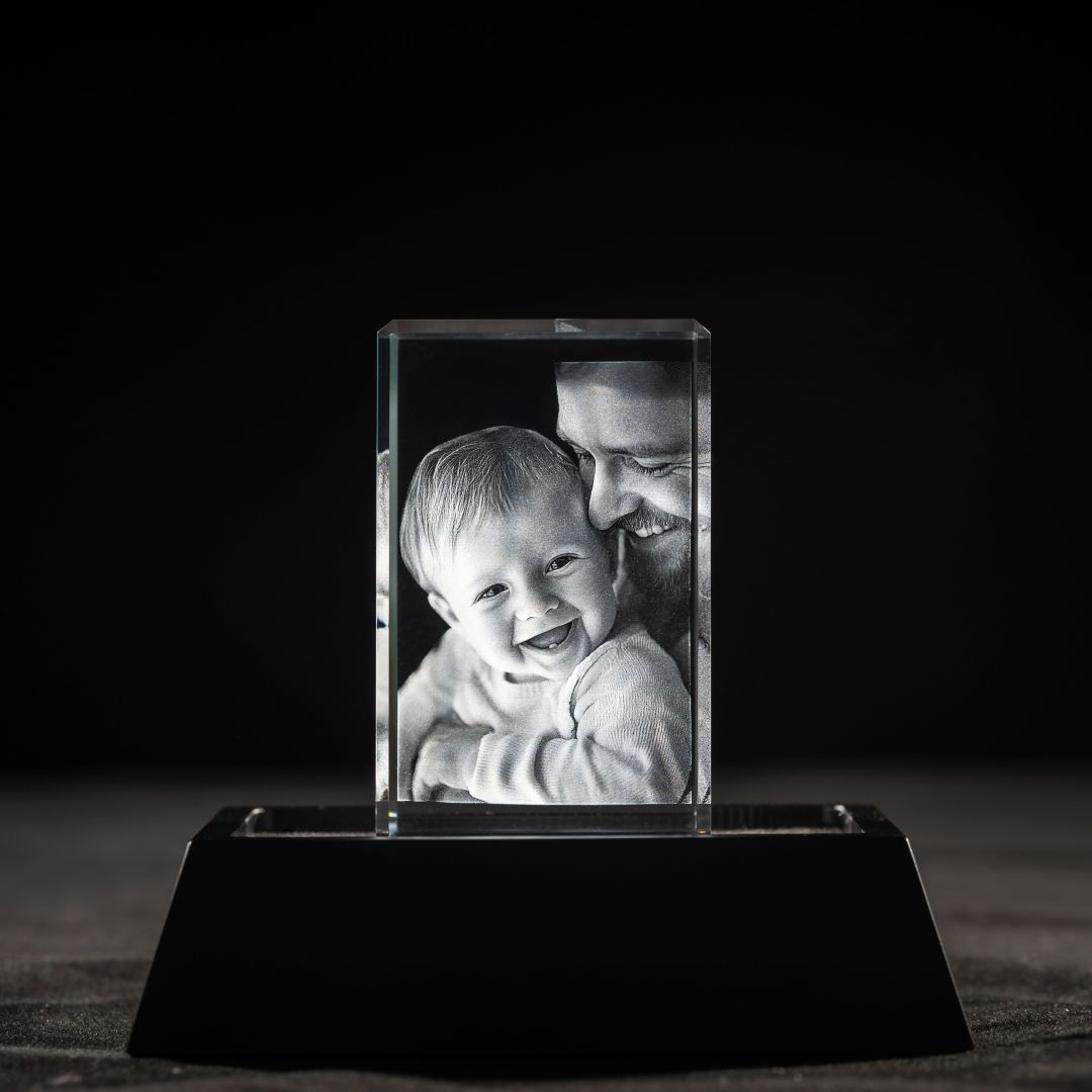 3D Crystal Rectangle Female and Kid