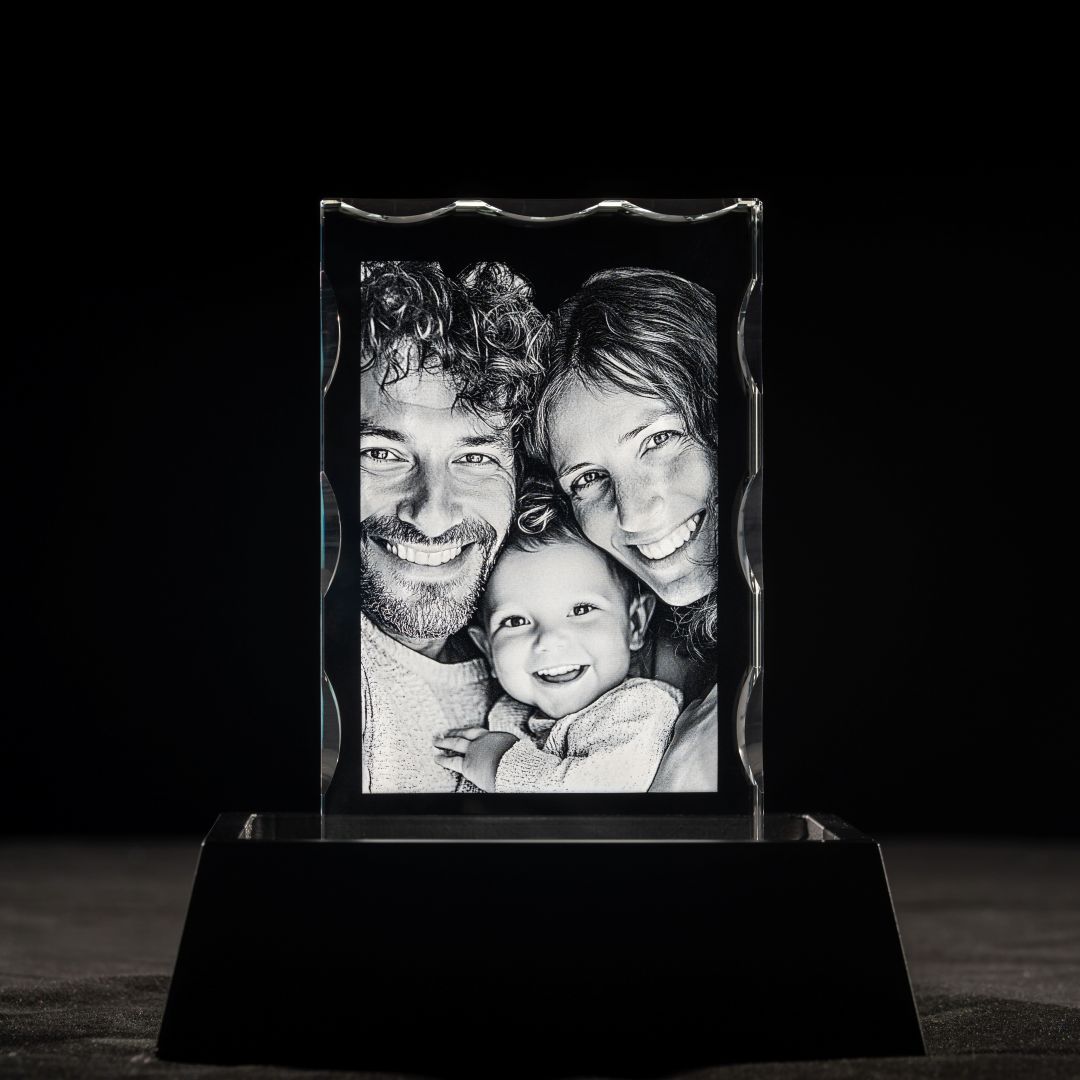 3D Crystal Photo Frame Happy Family