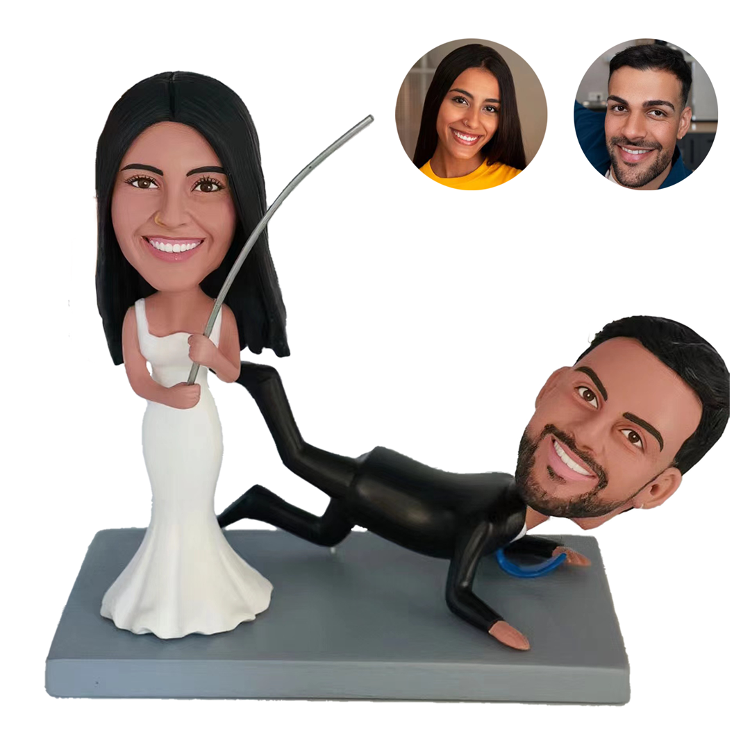 Custom Bobbleheads Couple Hand in Hand