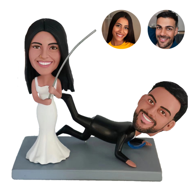 Custom Bobbleheads Couple Hand in Hand