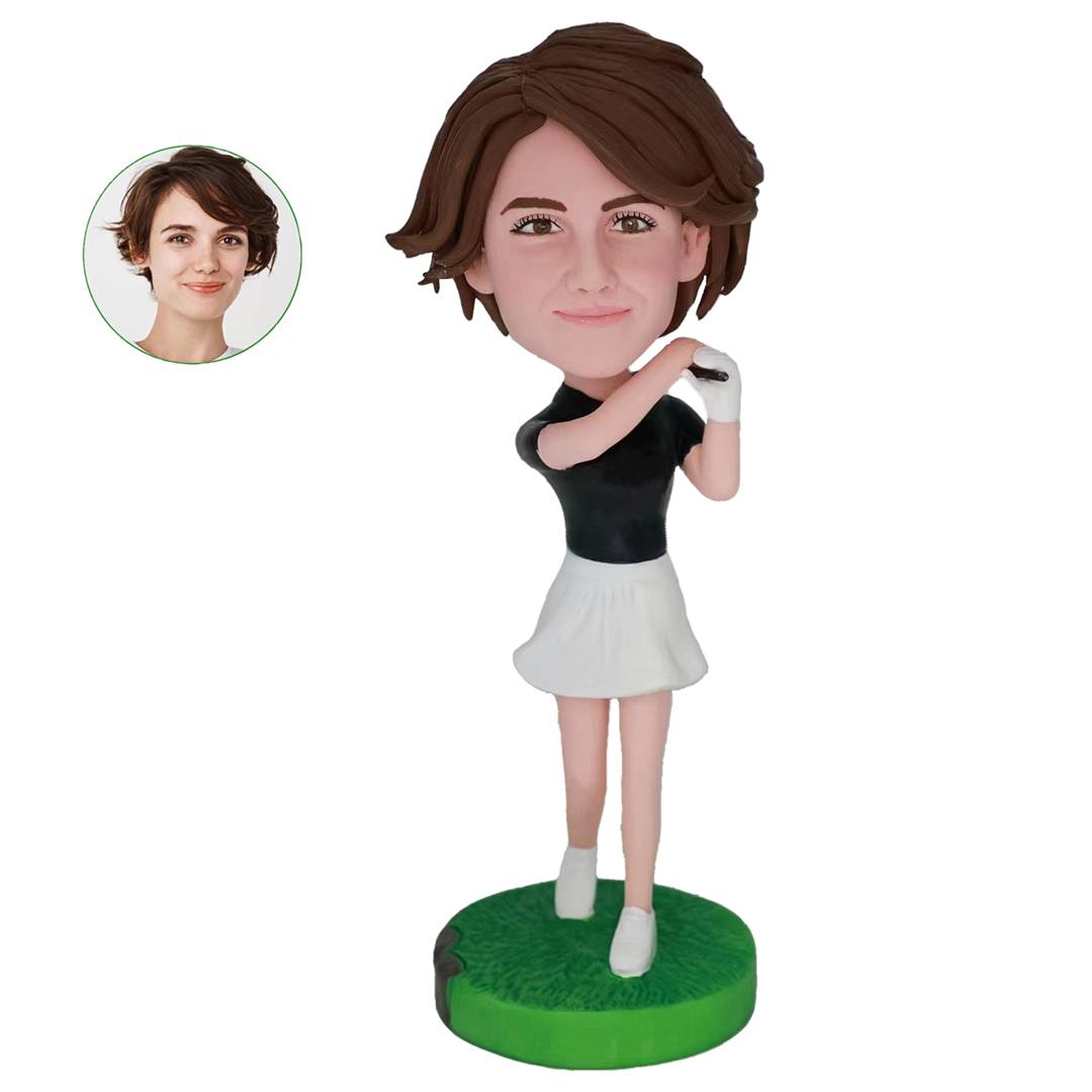 Custom Bobbleheads Female Black Clothes 