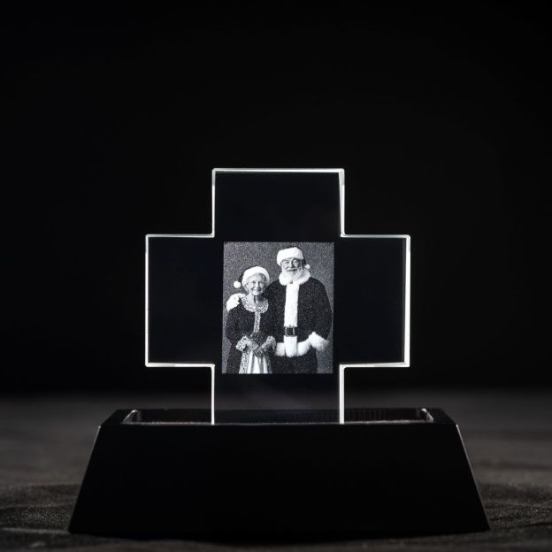 3D Crystal Cross Couple Christmas