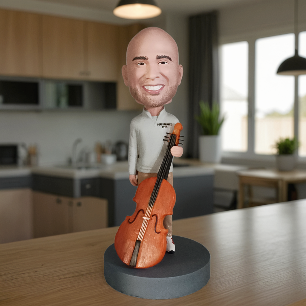 bobbleheads male with violoncello
