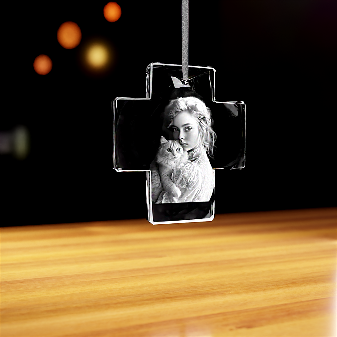 cross crystal ornament pets