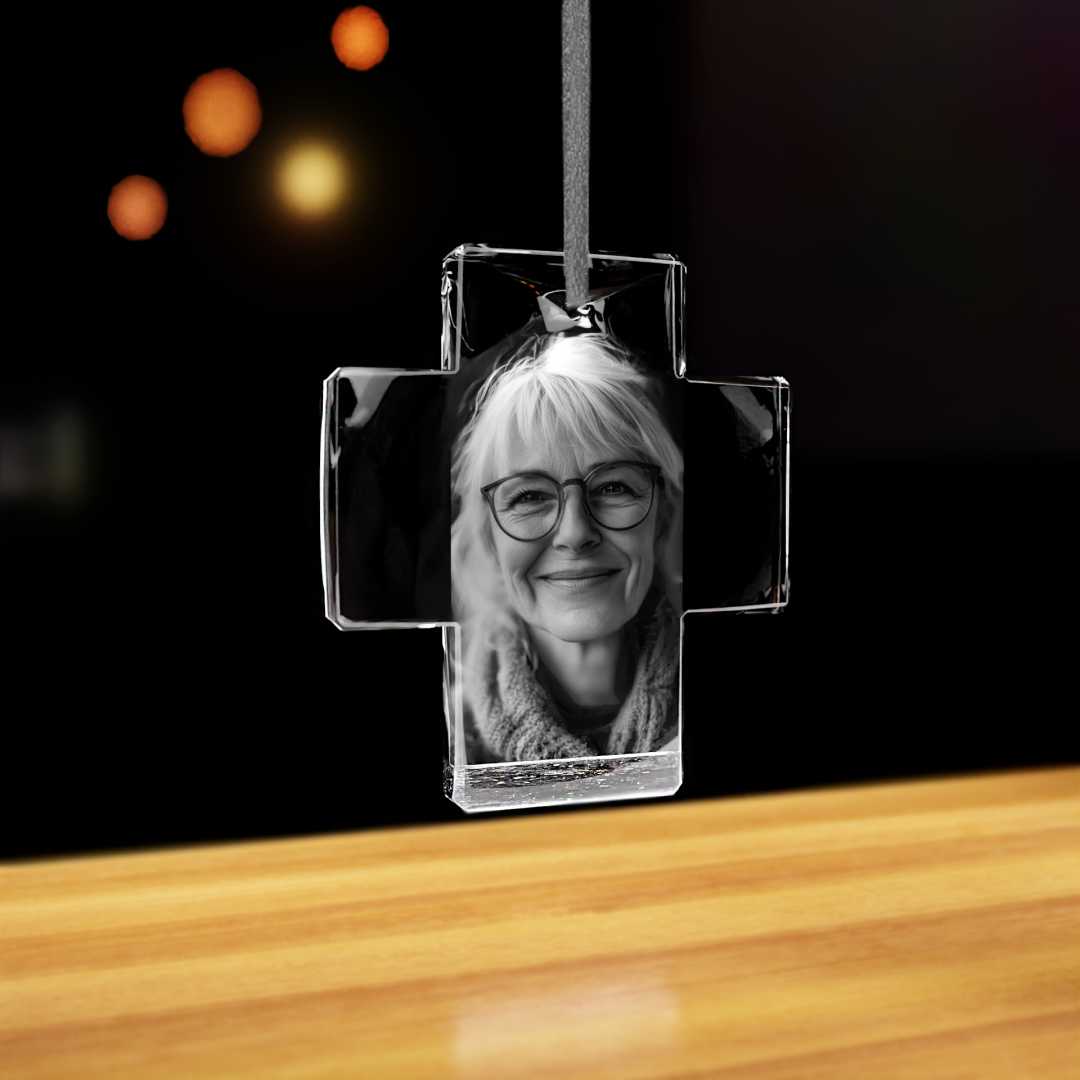 cross crystal ornament