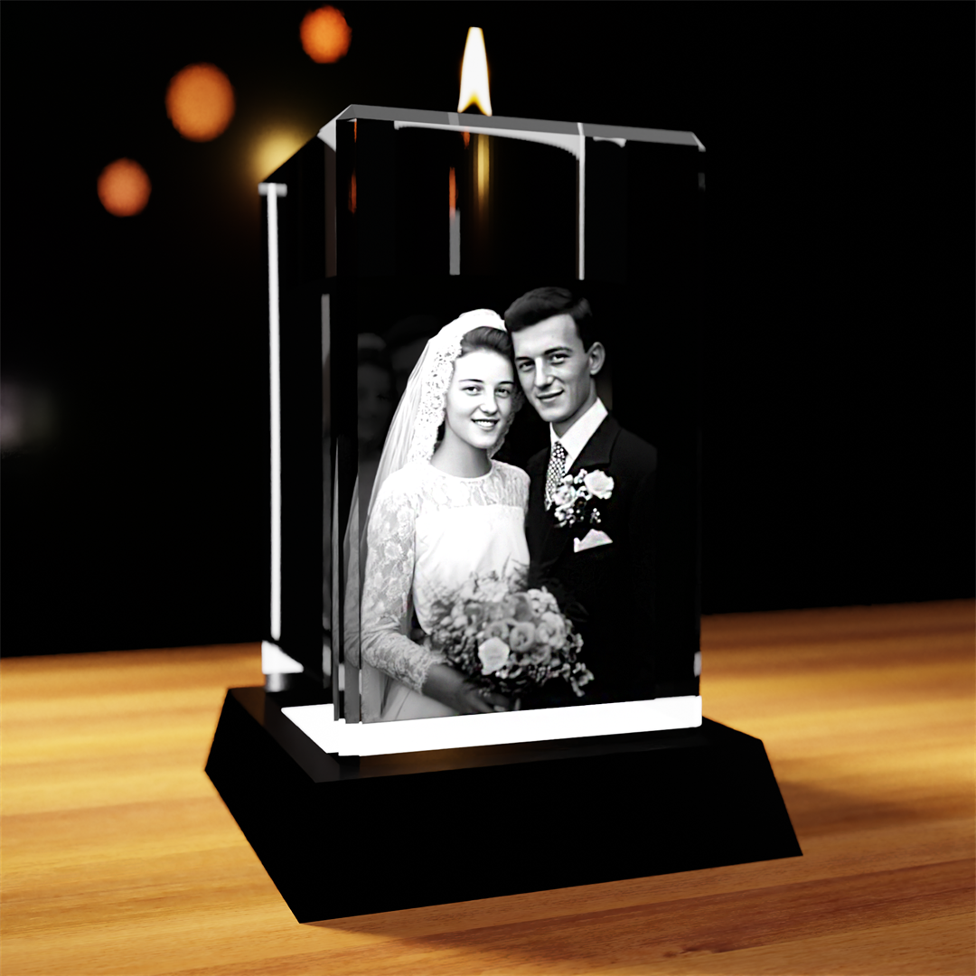 crystal candle holder couple