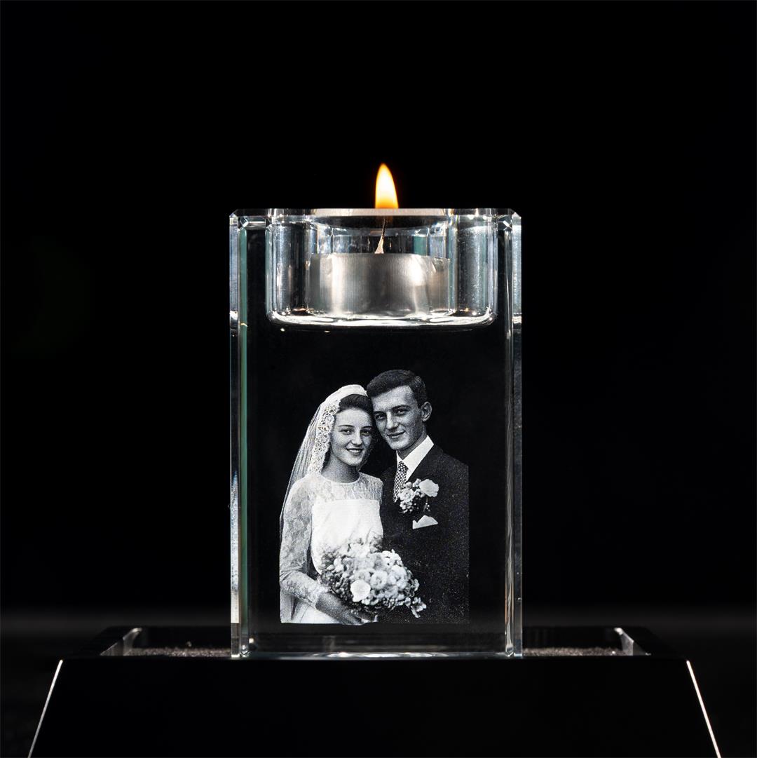 3D Crystal Candle Holder Couple