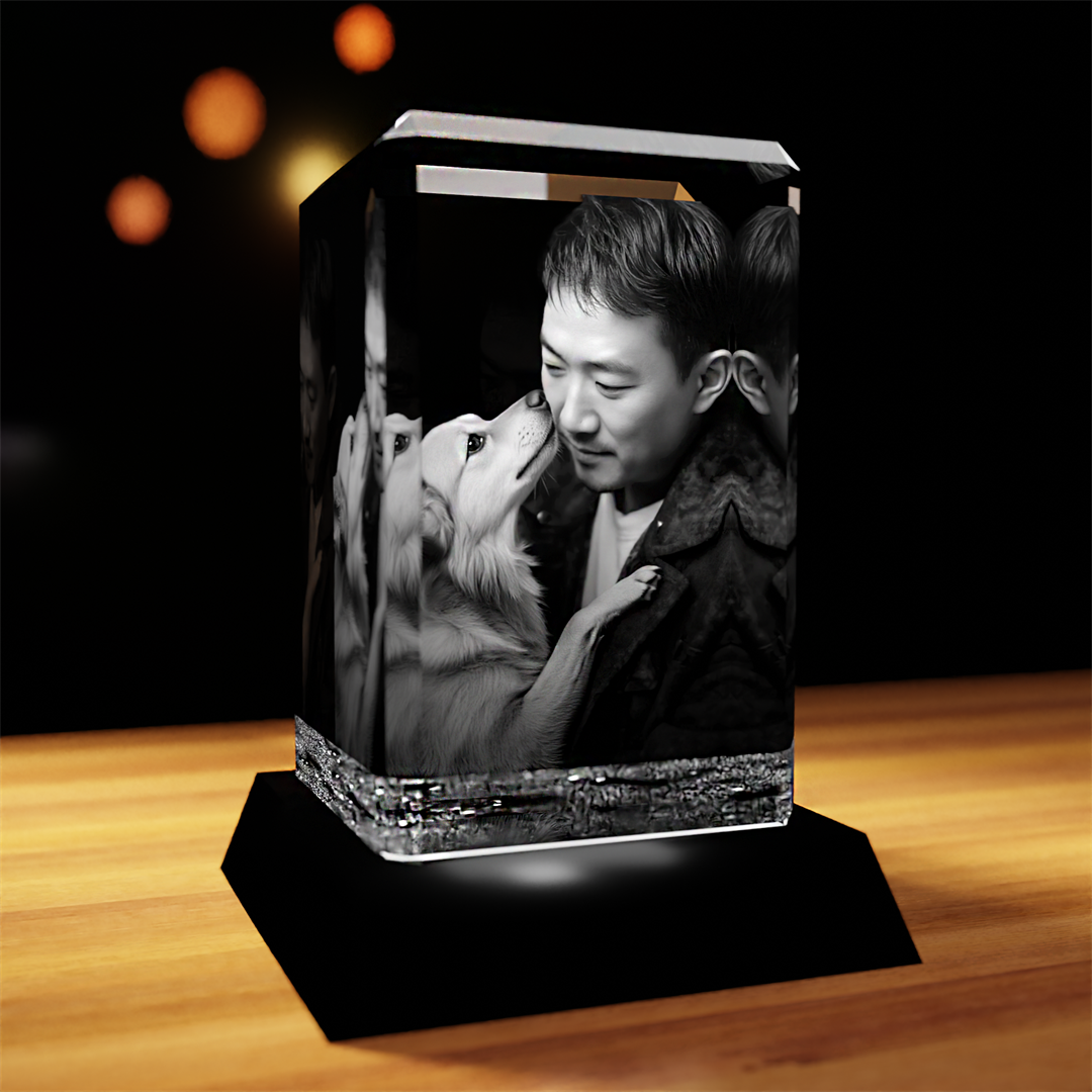 crystal rectangle dog