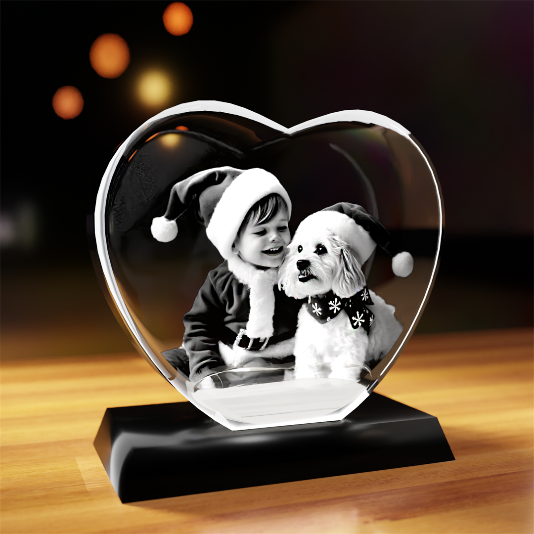 heart crystal Christmas