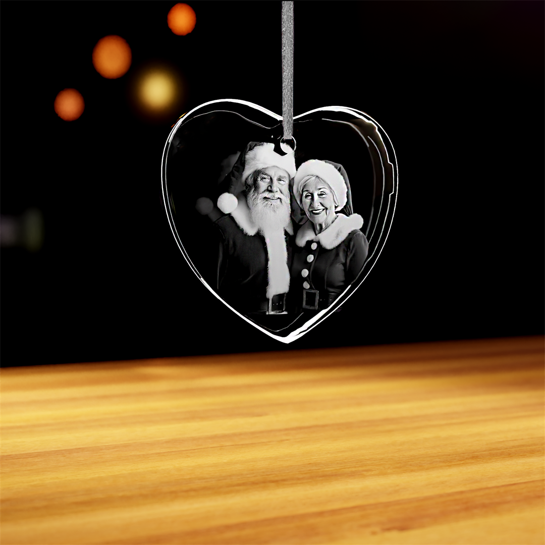 heart crystal ornament