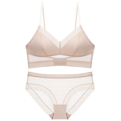 Sexy lace lingerie set Big backless Ushaped thin section