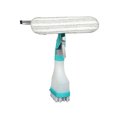 Multifunktionale doppelseitige Reinigungsbürste für den Haushalt mit Schaber, Schwamm, Bodenbürste, 