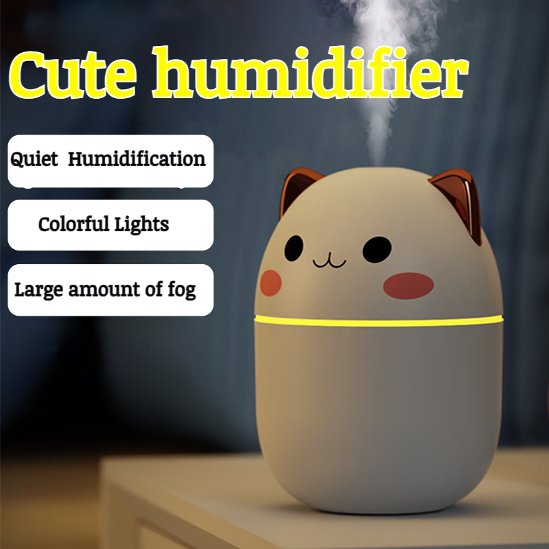 Home humidifier Adorable ambient light large capacity colorful lights mute portable mini humidifier