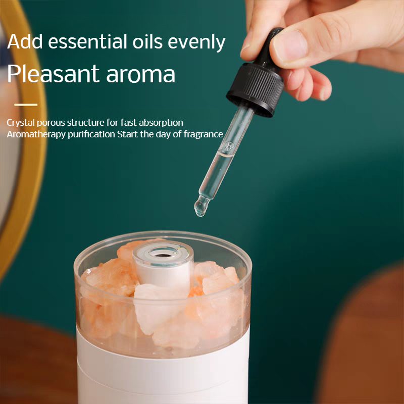 Car humidifier colorful ambient light mini humidifier wireless charging models salt lamp humidifier