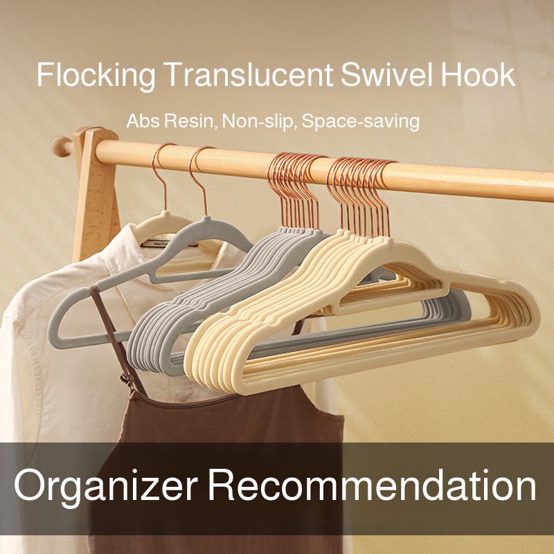 Stable drying rack Hangers convenience ABS Nonmarking and nonslip swivel hook Gold Metal Hanger Dura