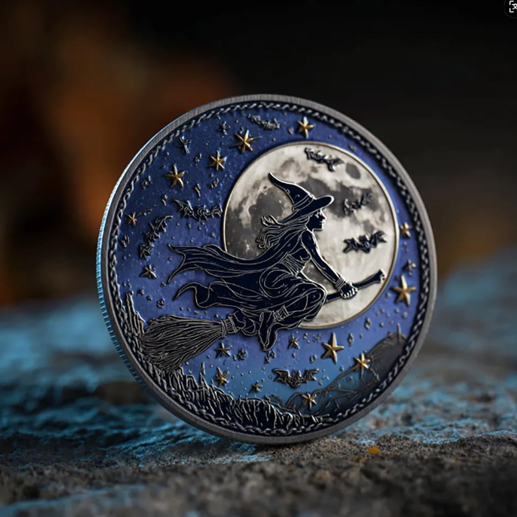 Moonlit Witch Enchanted Coin