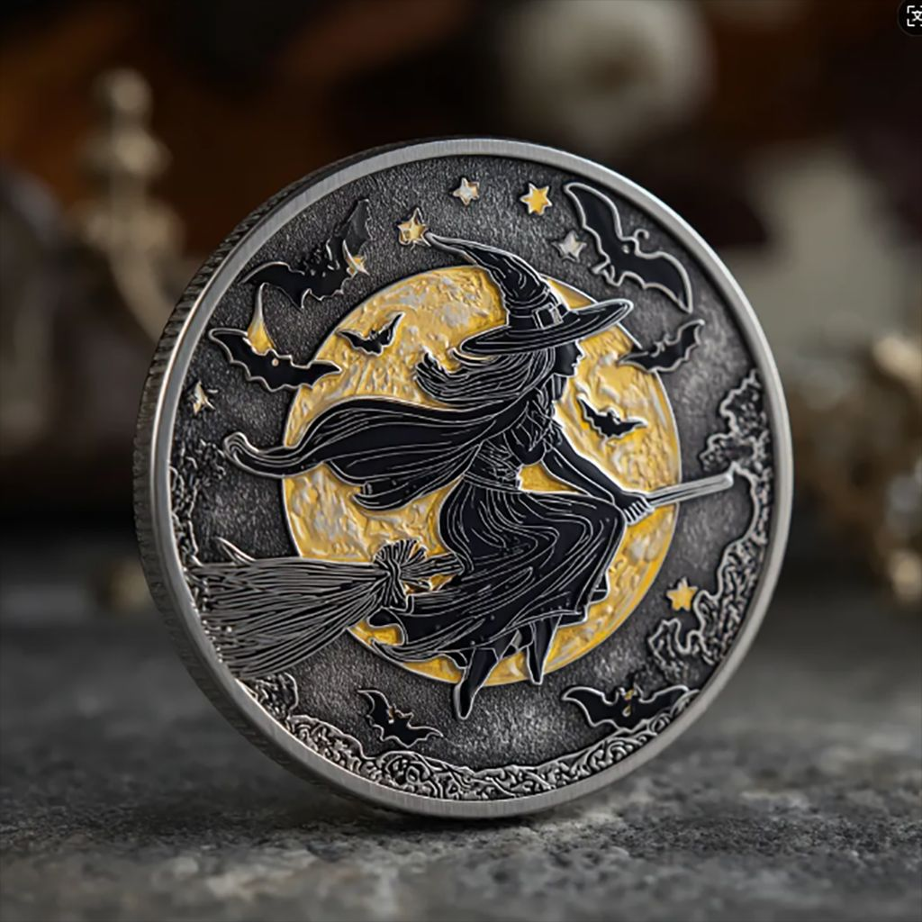 Moonlit Witch Enchanted Coin