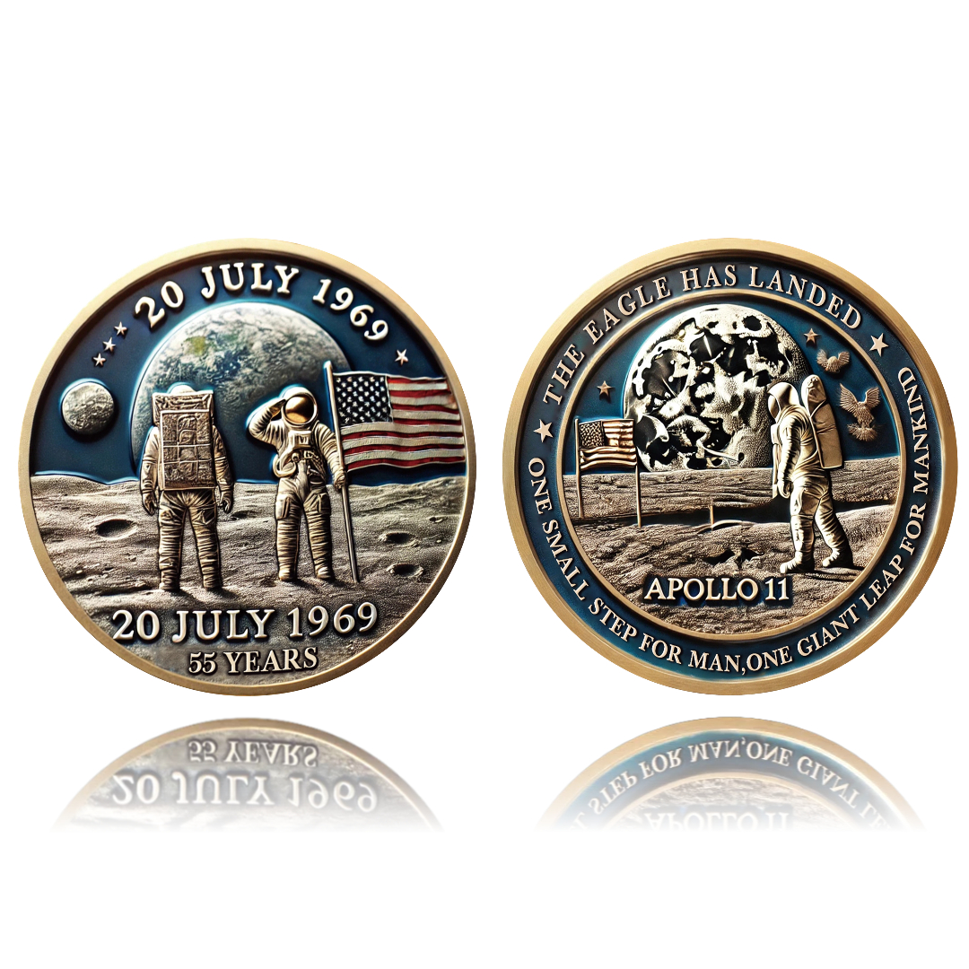 Apollo 11 55th Anniversary NASA Challenge Coin