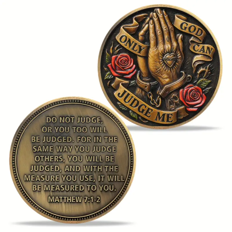 Only God Can Judge Me – Prayer Hands Commemorative Coin