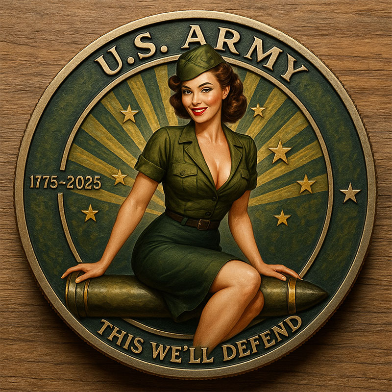 U.S. Army Pin-Up Challenge Coin
