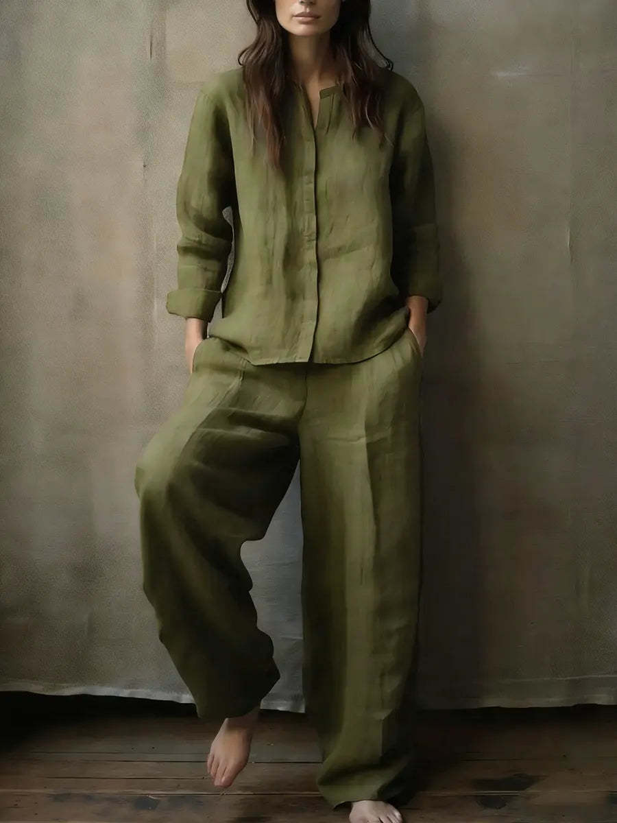 Simple Cotton And Linen Set
