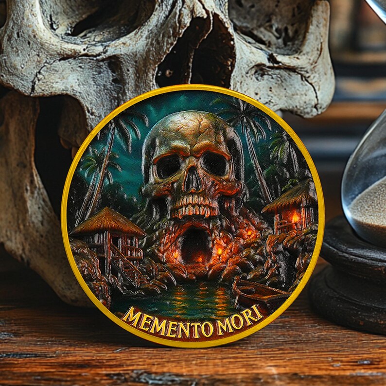Hourglass Memento Mori Stoic Collectible Coin