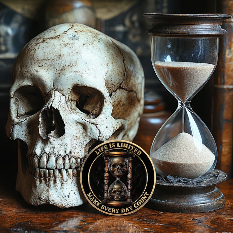 Memento Mori Coin Vivere Challenge Coin