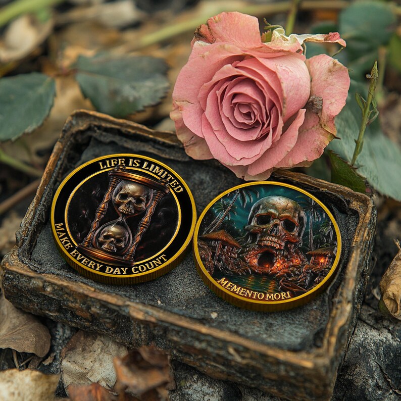Hourglass Memento Mori Stoic Collectible Coin