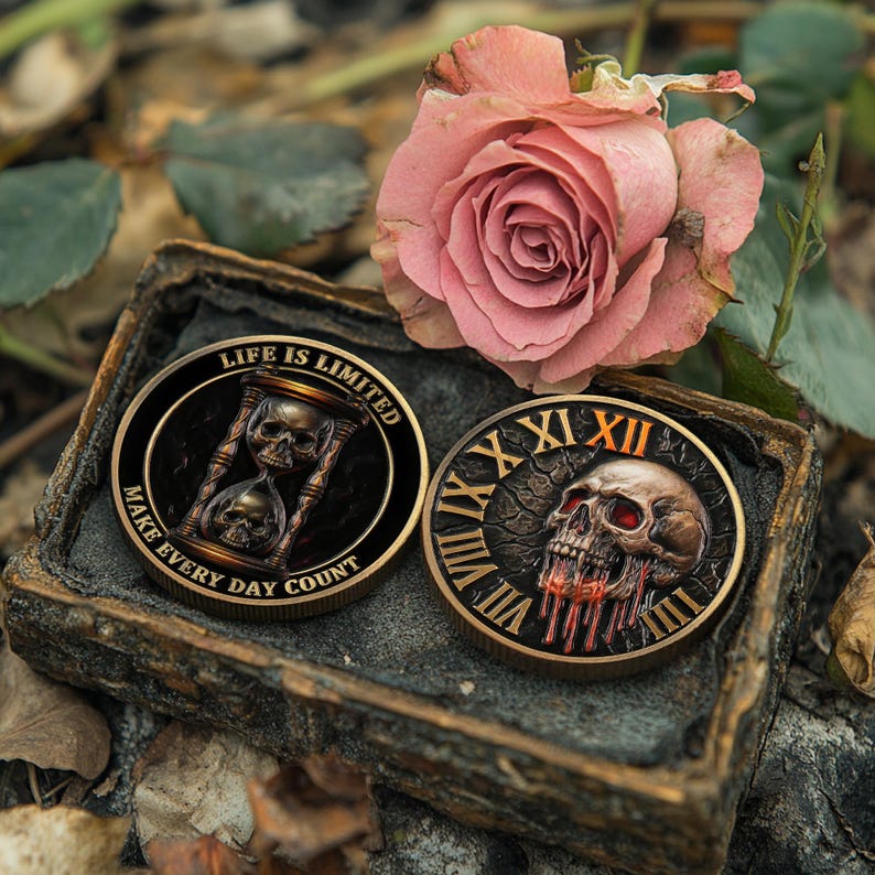 Memento Mori Coin Vivere Challenge Coin