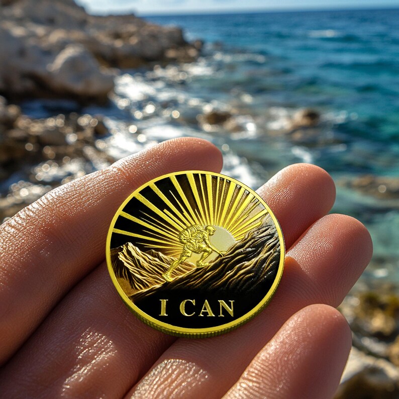 I Can Do It Momento Vivere Positive Motivational Token Empowering Gift for Men Women
