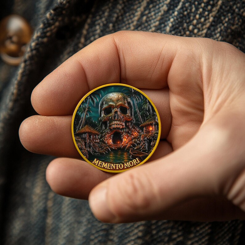 Hourglass Memento Mori Stoic Collectible Coin