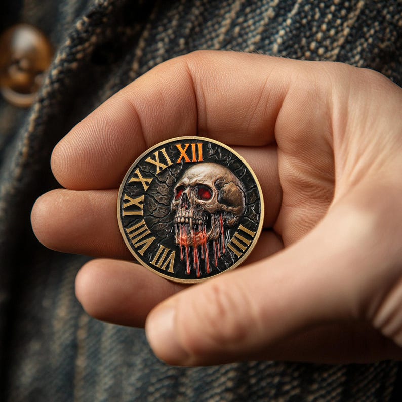 Memento Mori Coin Vivere Challenge Coin