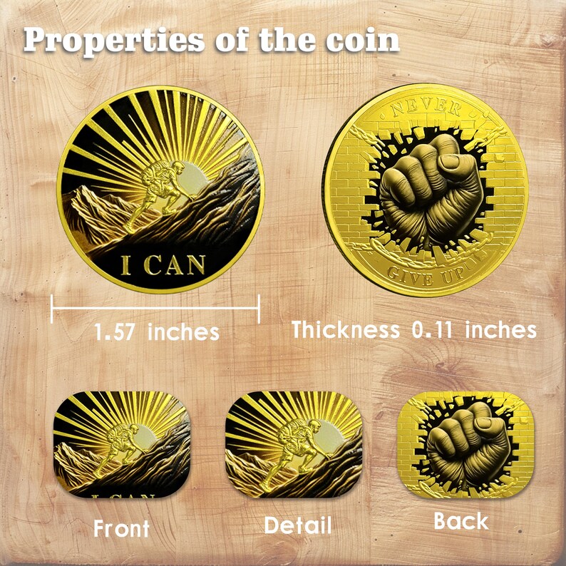 I Can Do It Momento Vivere Positive Motivational Token Empowering Gift for Men Women