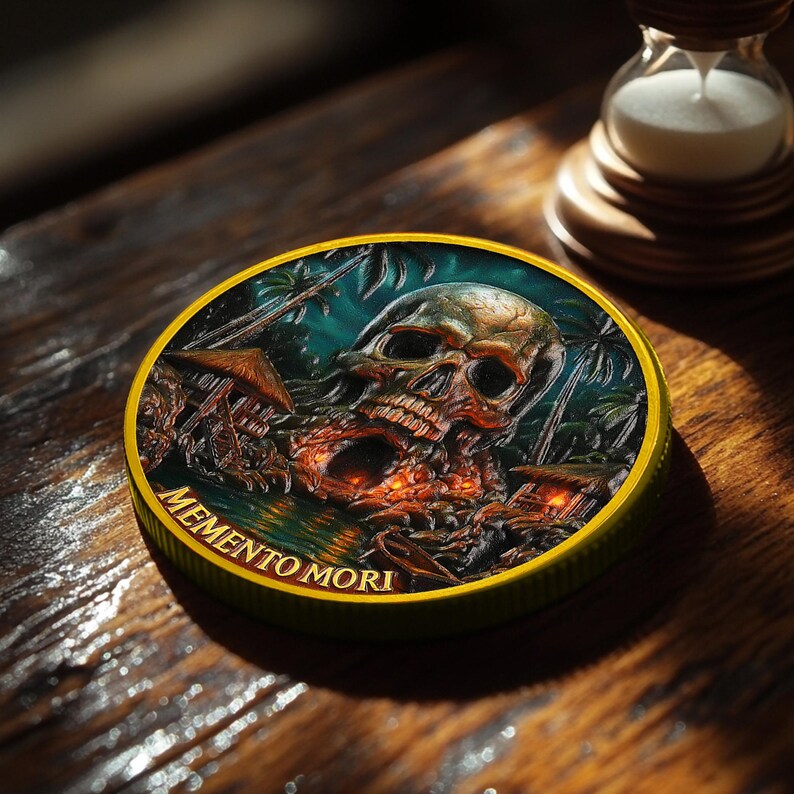 Hourglass Memento Mori Stoic Collectible Coin