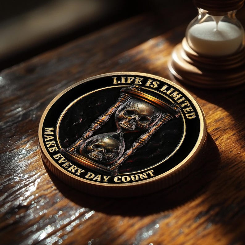 Memento Mori Coin Vivere Challenge Coin