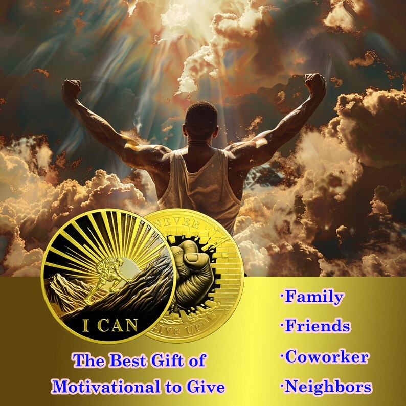 I Can Do It Momento Vivere Positive Motivational Token Empowering Gift for Men Women