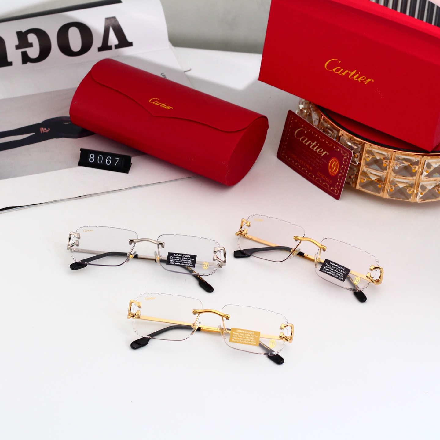 3 Colors Fashion Sunglasses 8067