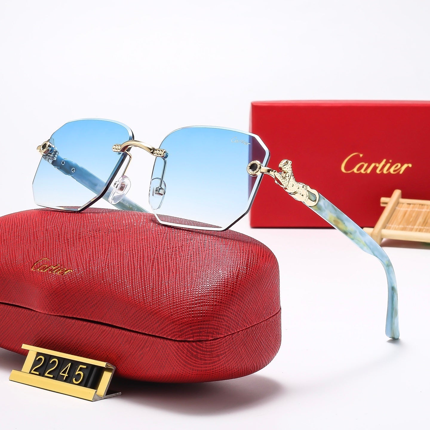 7 Colors Fashion  frameless square Sunglasses  2245