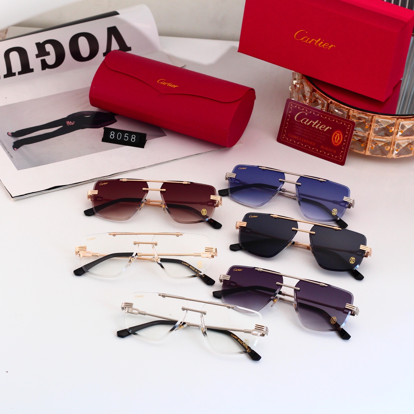 5 Colors Fashion Sunglasses 8058